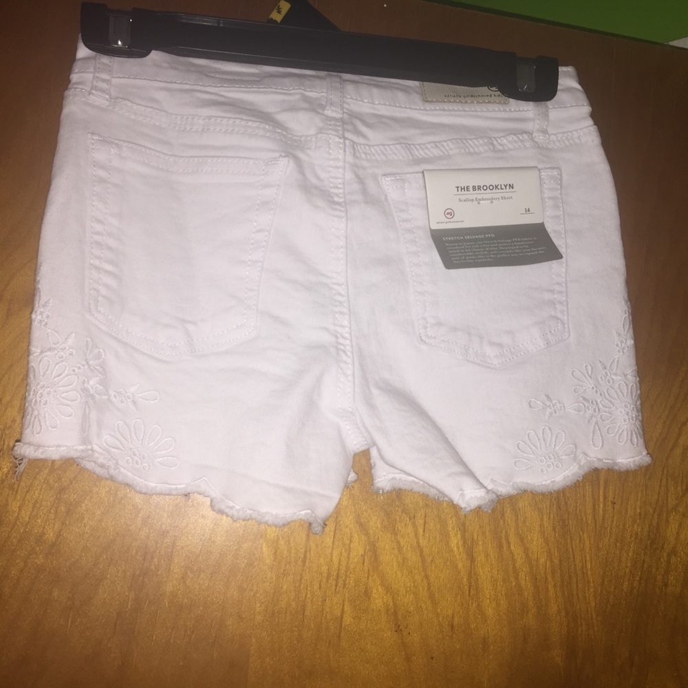 Girls new Ag Adriano goldschmied white shorts 14